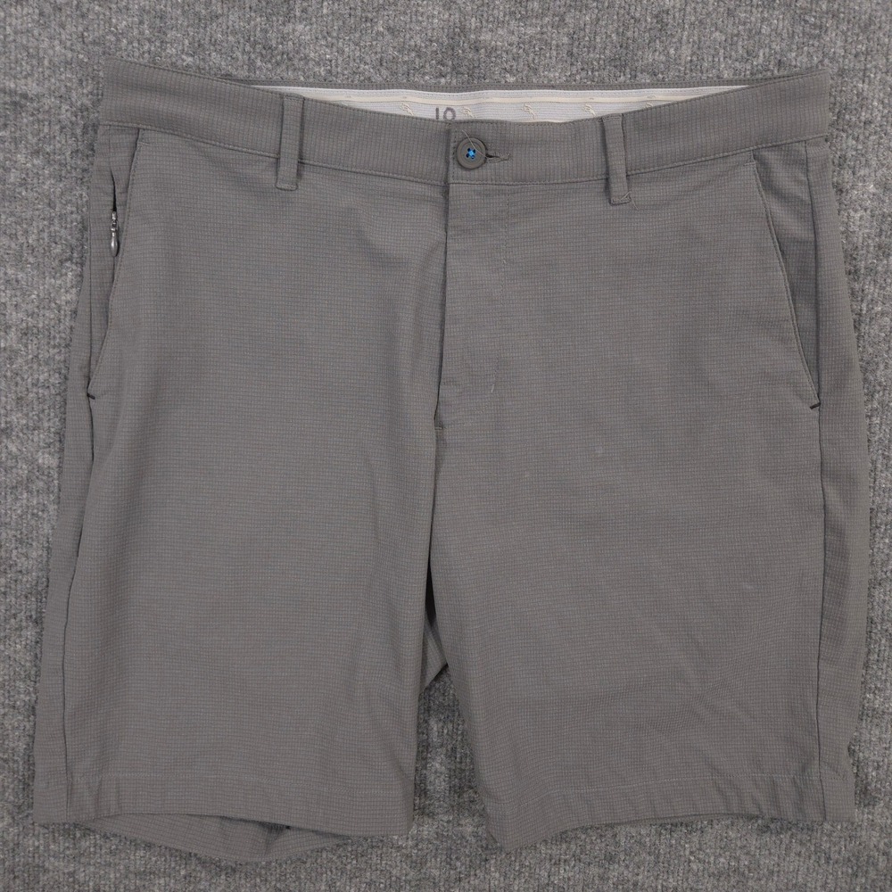 Tommy Bahama Chip Shot IslandZone 9 Inch Shorts Mens 34 Gray Performance Golf